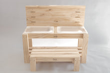 Load image into Gallery viewer, handmade wooden sensory play table Australia mud kitchen