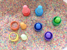 Load image into Gallery viewer, Wooden Rainbow People in Bowls