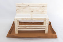 Load image into Gallery viewer, handmade wooden sensory play table mud kitchen Australia picnic table messy mat