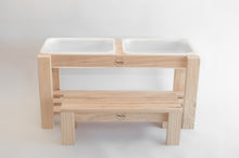 Load image into Gallery viewer, handmade wooden sensory play table Australia mud kitchen water play