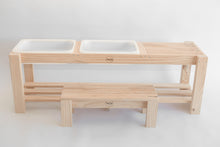 Load image into Gallery viewer, handmade wooden sensory play table Australia mud kitchen water play