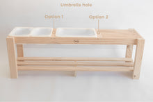 Load image into Gallery viewer, handmade wooden sensory play table Australia mud kitchen water play