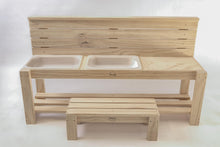 Load image into Gallery viewer, handmade wooden sensory play table Australia mud kitchen