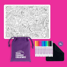 Load image into Gallery viewer, OUR WORLD Re-FUN-able™ Reusable Colouring Mat Set
